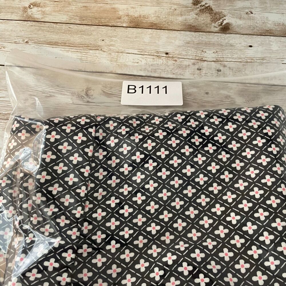 J Jill Capri Pants 12 Black Minimalist Stretchy Geometric Flower All-Over Career - Picture 13 of 13